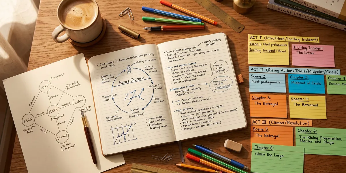 Novel Planning Template (Free) — 7 Templates to Outline Your Story (2026) 📝